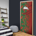 South Sydney Rabbitohs Rugby Door Cover Fierce Mascot Geometric Tribal Art