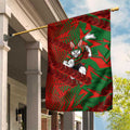 South Sydney Rabbitohs Rugby Garden Flag Fierce Mascot Geometric Tribal Art