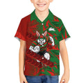 South Sydney Rabbitohs Rugby Kid Hawaiian Shirt Fierce Mascot Geometric Tribal Art
