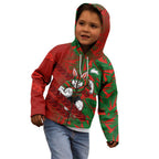 South Sydney Rabbitohs Rugby Kid Hoodie Fierce Mascot Geometric Tribal Art