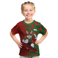 South Sydney Rabbitohs Rugby Kid T Shirt Fierce Mascot Geometric Tribal Art