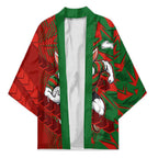 South Sydney Rabbitohs Rugby Kimono Fierce Mascot Geometric Tribal Art