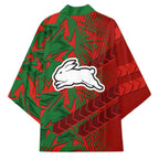 South Sydney Rabbitohs Rugby Kimono Fierce Mascot Geometric Tribal Art