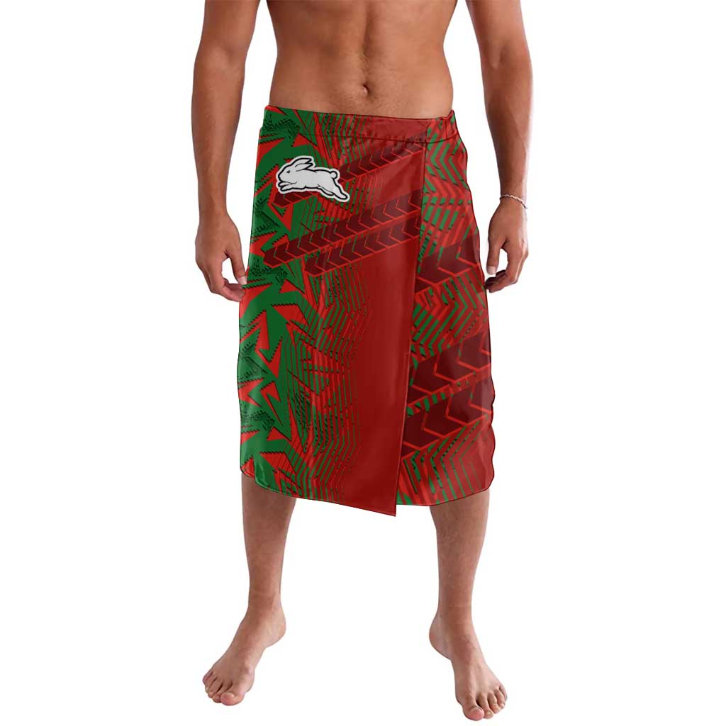 South Sydney Rabbitohs Rugby Lavalava Fierce Mascot Geometric Tribal Art
