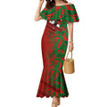 South Sydney Rabbitohs Rugby Mermaid Dress Fierce Mascot Geometric Tribal Art