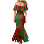 South Sydney Rabbitohs Rugby Mermaid Dress Fierce Mascot Geometric Tribal Art
