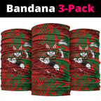South Sydney Rabbitohs Rugby Neck Gaiter Fierce Mascot Geometric Tribal Art