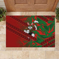 South Sydney Rabbitohs Rugby Rubber Doormat Fierce Mascot Geometric Tribal Art
