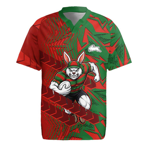 South Sydney Rabbitohs Rugby Rugby Jersey Fierce Mascot Geometric Tribal Art