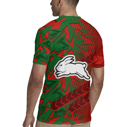 South Sydney Rabbitohs Rugby Rugby Jersey Fierce Mascot Geometric Tribal Art