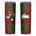 South Sydney Rabbitohs Rugby Skinny Tumbler Fierce Mascot Geometric Tribal Art