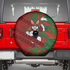 South Sydney Rabbitohs Rugby Spare Tire Cover Fierce Mascot Geometric Tribal Art