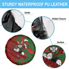 South Sydney Rabbitohs Rugby Spare Tire Cover Fierce Mascot Geometric Tribal Art