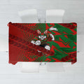 South Sydney Rabbitohs Rugby Tablecloth Fierce Mascot Geometric Tribal Art