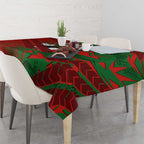 South Sydney Rabbitohs Rugby Tablecloth Fierce Mascot Geometric Tribal Art