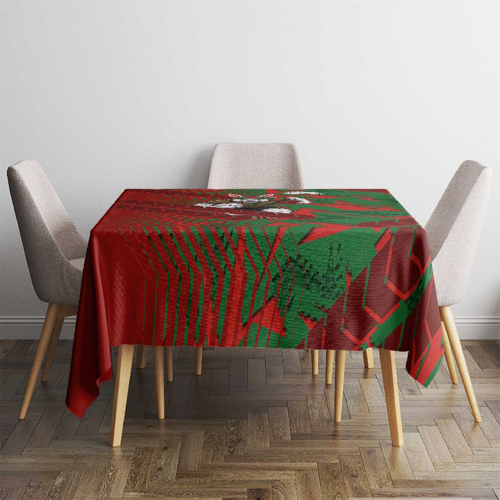 South Sydney Rabbitohs Rugby Tablecloth Fierce Mascot Geometric Tribal Art