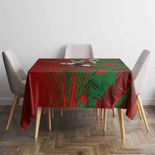 South Sydney Rabbitohs Rugby Tablecloth Fierce Mascot Geometric Tribal Art