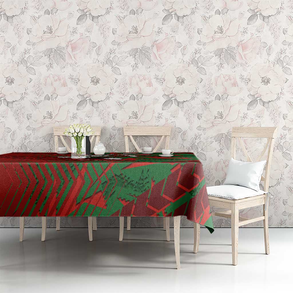 South Sydney Rabbitohs Rugby Tablecloth Fierce Mascot Geometric Tribal Art
