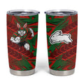 South Sydney Rabbitohs Rugby Tumbler Cup Fierce Mascot Geometric Tribal Art