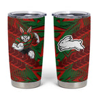 South Sydney Rabbitohs Rugby Tumbler Cup Fierce Mascot Geometric Tribal Art