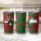 South Sydney Rabbitohs Rugby Tumbler Cup Fierce Mascot Geometric Tribal Art