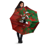 South Sydney Rabbitohs Rugby Umbrella Fierce Mascot Geometric Tribal Art