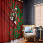 South Sydney Rabbitohs Rugby Window Curtain Fierce Mascot Geometric Tribal Art