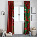 South Sydney Rabbitohs Rugby Window Curtain Fierce Mascot Geometric Tribal Art