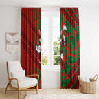 South Sydney Rabbitohs Rugby Window Curtain Fierce Mascot Geometric Tribal Art