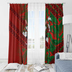 South Sydney Rabbitohs Rugby Window Curtain Fierce Mascot Geometric Tribal Art