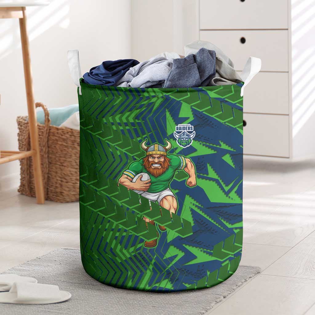 Canberra Raiders Rugby Laundry Basket Fierce Mascot Geometric Tribal Art