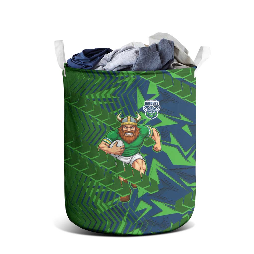 Canberra Raiders Rugby Laundry Basket Fierce Mascot Geometric Tribal Art
