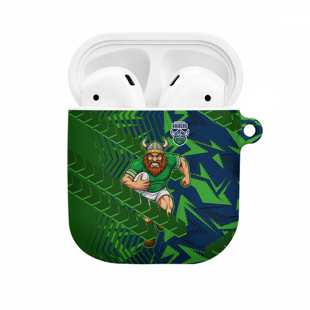 Canberra Raiders Rugby AirPods Case Fierce Mascot Geometric Tribal Art