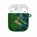 Canberra Raiders Rugby AirPods Case Fierce Mascot Geometric Tribal Art