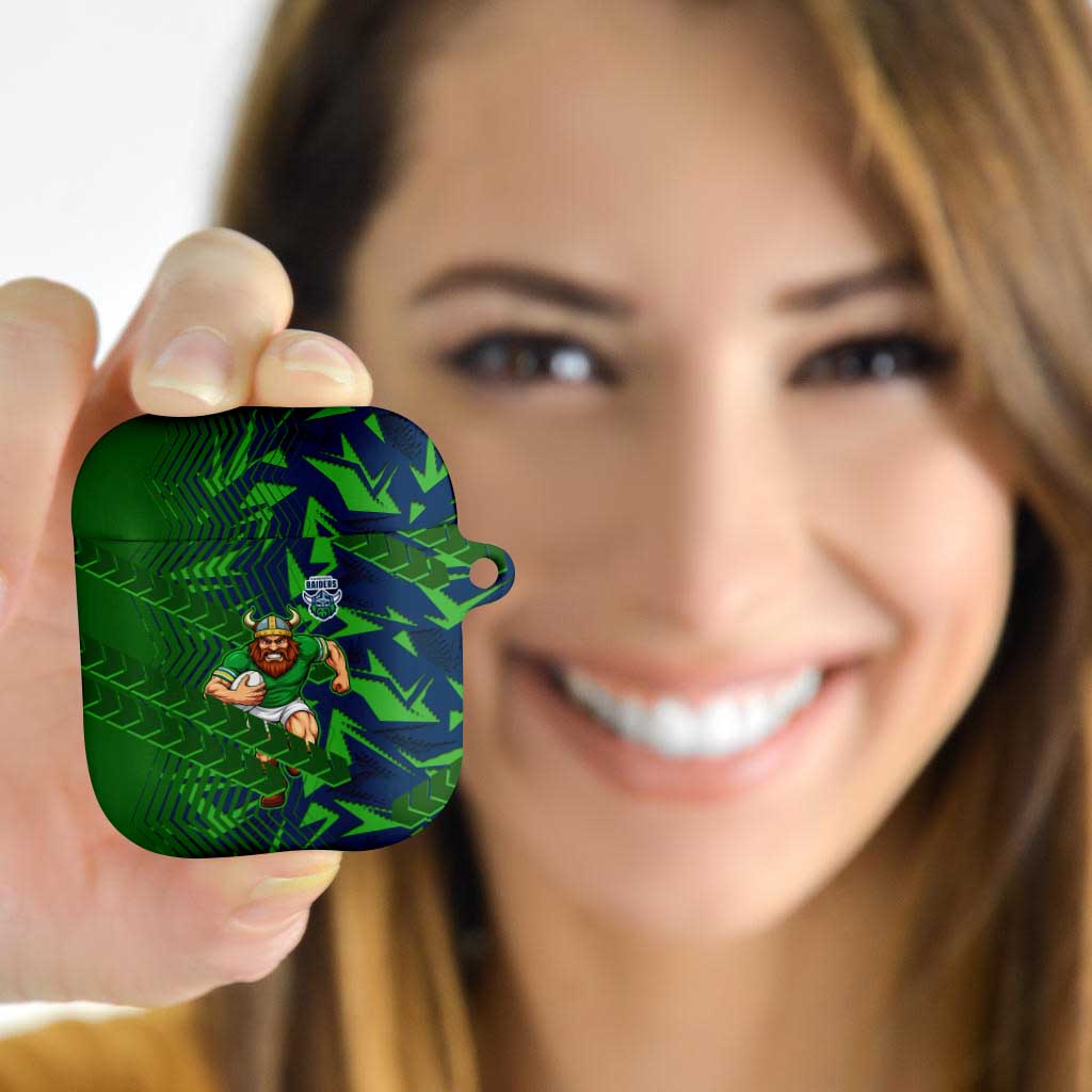 Canberra Raiders Rugby AirPods Case Fierce Mascot Geometric Tribal Art