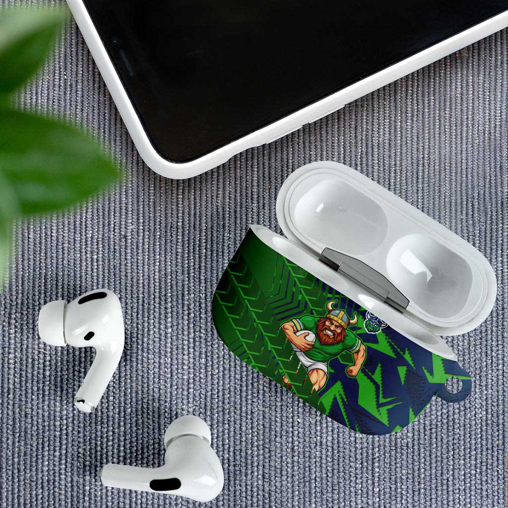 Canberra Raiders Rugby AirPods Case Fierce Mascot Geometric Tribal Art