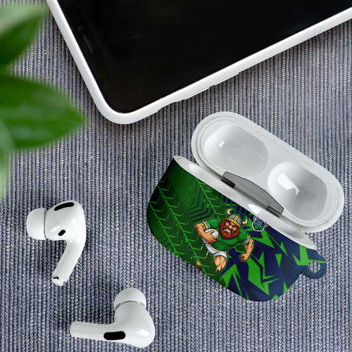 Canberra Raiders Rugby AirPods Case Fierce Mascot Geometric Tribal Art