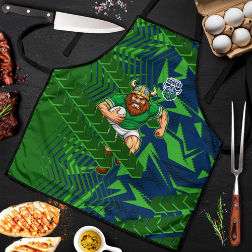 Canberra Raiders Rugby Apron Fierce Mascot Geometric Tribal Art