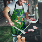 Canberra Raiders Rugby Apron Fierce Mascot Geometric Tribal Art