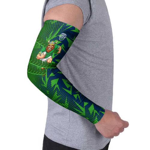 Canberra Raiders Rugby Arm Sleeves Fierce Mascot Geometric Tribal Art