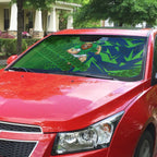 Canberra Raiders Rugby Auto Sun Shade Fierce Mascot Geometric Tribal Art