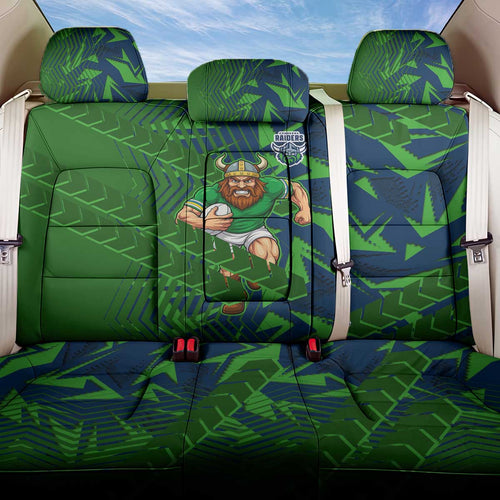Canberra Raiders Rugby Back Car Seat Cover Fierce Mascot Geometric Tribal Art