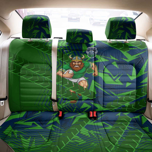 Canberra Raiders Rugby Back Car Seat Cover Fierce Mascot Geometric Tribal Art