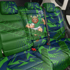 Canberra Raiders Rugby Back Car Seat Cover Fierce Mascot Geometric Tribal Art
