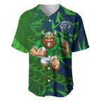 Canberra Raiders Rugby Baseball Jersey Fierce Mascot Geometric Tribal Art