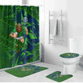 Canberra Raiders Rugby Bathroom Set Fierce Mascot Geometric Tribal Art