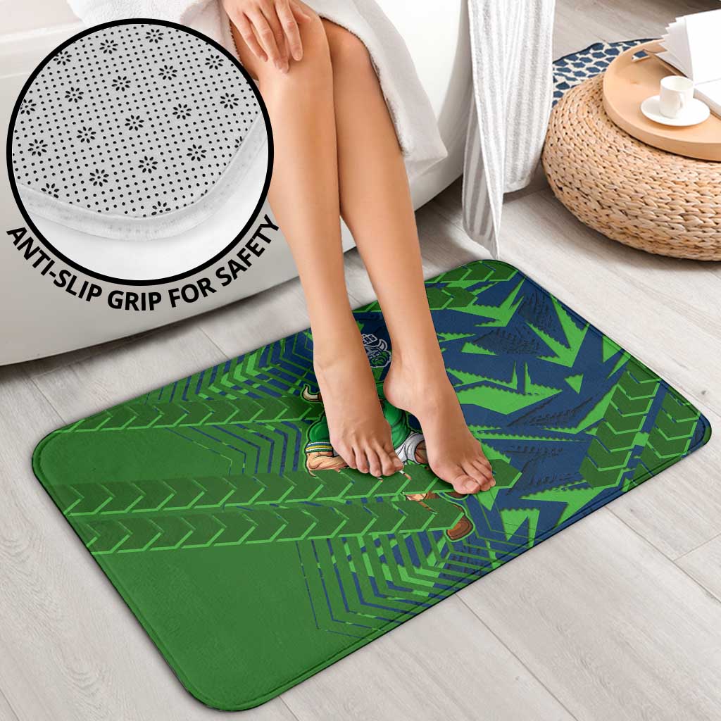 Canberra Raiders Rugby Bathroom Set Fierce Mascot Geometric Tribal Art