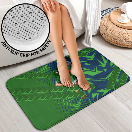 Canberra Raiders Rugby Bathroom Set Fierce Mascot Geometric Tribal Art