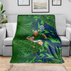 Canberra Raiders Rugby Blanket Fierce Mascot Geometric Tribal Art