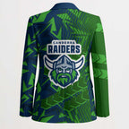 Canberra Raiders Rugby Blazer Fierce Mascot Geometric Tribal Art